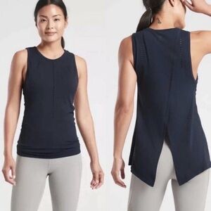 Athleta Women's Navy Sleeveless Athletic Tank Top Blue XL